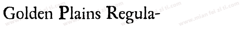 Golden Plains Regula字体转换